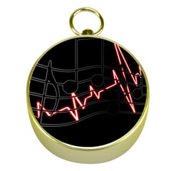 Music Wallpaper Heartbeat Melody Gold Compasses