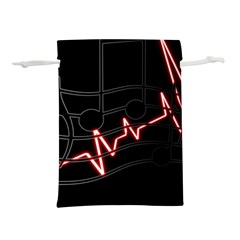 Music Wallpaper Heartbeat Melody Lightweight Drawstring Pouch (m) by HermanTelo