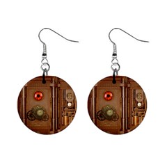 Steampunk Design Mini Button Earrings by FantasyWorld7