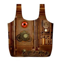 Steampunk Design Full Print Recycle Bag (l) by FantasyWorld7