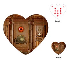 Steampunk Design Playing Cards Single Design (heart) by FantasyWorld7