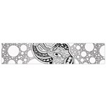 Elegant Mandala Elephant In Black And Wihte Small Flano Scarf Front