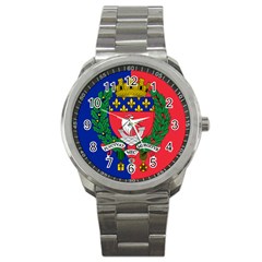 Flag Of Paris  Sport Metal Watch by abbeyz71