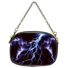 Blue Thunder Colorful Lightning Graphic Chain Purse (one Side) by picsaspassion