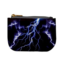 Blue Thunder Colorful Lightning Graphic Mini Coin Purse by picsaspassion