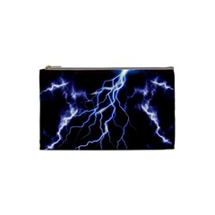 Blue Thunder Colorful Lightning Graphic Cosmetic Bag (small) by picsaspassion