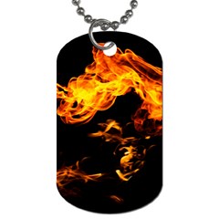 Can Walk On Fire, Black Background Dog Tag (two Sides) by picsaspassion