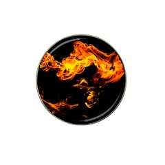 Can Walk On Fire, Black Background Hat Clip Ball Marker (4 Pack) by picsaspassion