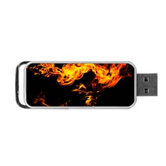 Can Walk On Fire, Black Background Portable Usb Flash (two Sides) by picsaspassion