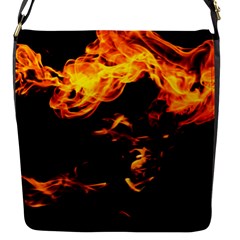 Can Walk On Fire, Black Background Flap Closure Messenger Bag (s) by picsaspassion