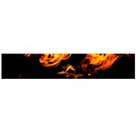 Can Walk on Fire, black background Large Flano Scarf  Front