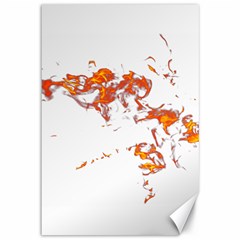 Can Walk On Fire, White Background Canvas 12  X 18  by picsaspassion