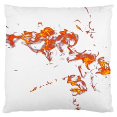 Can Walk On Fire, White Background Large Flano Cushion Case (one Side)