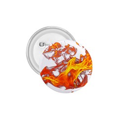 Can Walk On Volcano Fire, White Background 1 75  Buttons by picsaspassion