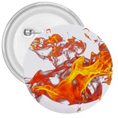 Can Walk On Volcano Fire, White Background 3  Buttons by picsaspassion
