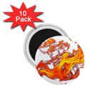 Can Walk on volcano Fire, white background 1.75  Magnets (10 pack)  Front