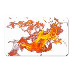 Can Walk On Volcano Fire, White Background Magnet (rectangular) by picsaspassion