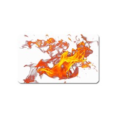 Can Walk On Volcano Fire, White Background Magnet (name Card) by picsaspassion