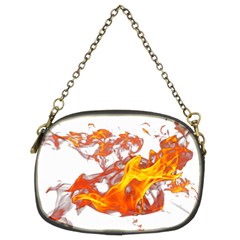 Can Walk On Volcano Fire, White Background Chain Purse (two Sides) by picsaspassion