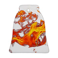 Can Walk On Volcano Fire, White Background Ornament (bell) by picsaspassion