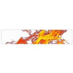 Can Walk On Volcano Fire, White Background Small Flano Scarf by picsaspassion