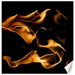 Can Walk on volcano Fire, black background Canvas 16  x 16  15.2 x15.41  Canvas - 1