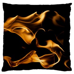 Can Walk On Volcano Fire, Black Background Large Flano Cushion Case (two Sides)