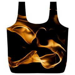 Can Walk On Volcano Fire, Black Background Full Print Recycle Bag (xxxl) by picsaspassion