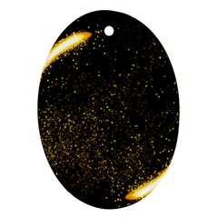 Cosmos Comet Dance, Digital Art Impression Oval Ornament (two Sides) by picsaspassion