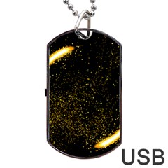 Cosmos Comet Dance, Digital Art Impression Dog Tag Usb Flash (one Side) by picsaspassion