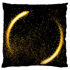 Cosmos Comet Dance, Digital Art Impression Large Flano Cushion Case (one Side)