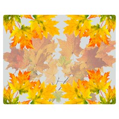 Autumn Maple Leaves, Floral Art Double Sided Flano Blanket (medium)  by picsaspassion