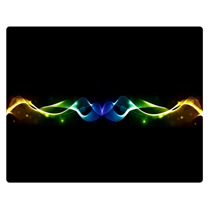 Colorful Neon Art Light rays, rainbow colors Double Sided Flano Blanket (Medium) 