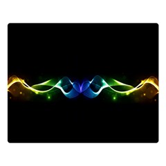 Colorful Neon Art Light Rays, Rainbow Colors Double Sided Flano Blanket (large)  by picsaspassion