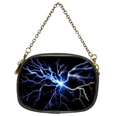 Blue Thunder Colorful Lightning Graphic Impression Chain Purse (two Sides) by picsaspassion