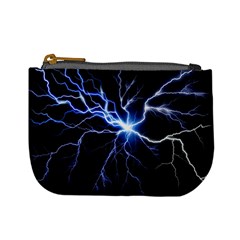 Blue Thunder Colorful Lightning Graphic Impression Mini Coin Purse by picsaspassion