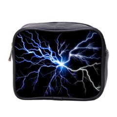 Blue Thunder Colorful Lightning Graphic Impression Mini Toiletries Bag (two Sides)