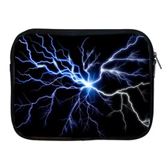 Blue Thunder Colorful Lightning Graphic Impression Apple Ipad 2/3/4 Zipper Cases by picsaspassion
