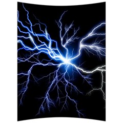 Blue Thunder Colorful Lightning Graphic Impression Back Support Cushion by picsaspassion