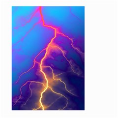 Blue Lightning Colorful Digital Art Large Garden Flag (two Sides)