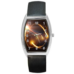 Flying Comets And Light Rays, Digital Art Barrel Style Metal Watch by picsaspassion