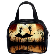 Cute Little Dancing Fairy In The Night Classic Handbag (two Sides) by FantasyWorld7