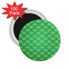 Pattern Texture Geometric Green 2 25  Magnets (100 Pack) 