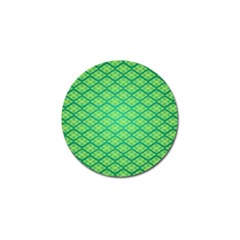 Pattern Texture Geometric Green Golf Ball Marker