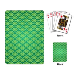 Pattern Texture Geometric Green Playing Cards Single Design (rectangle)