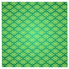 Pattern Texture Geometric Green Wooden Puzzle Square by Mariart