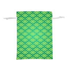 Pattern Texture Geometric Green Lightweight Drawstring Pouch (m) by Mariart