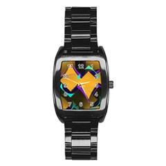 Geometric Gradient Psychedelic Stainless Steel Barrel Watch by HermanTelo