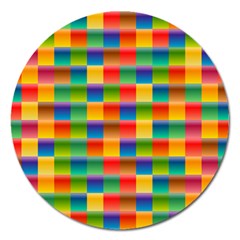 Background Colorful Abstract Magnet 5  (round) by HermanTelo