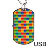 Background Colorful Abstract Dog Tag USB Flash (Two Sides) Back